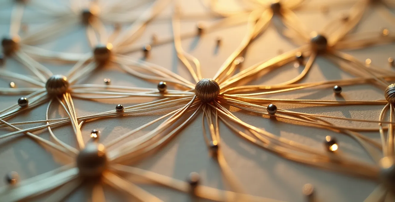 Visualisierung eines digitalen zweiten Gehirns mit vernetztem Wissen