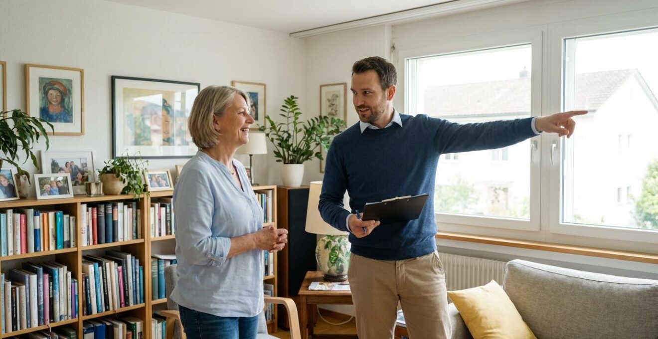 RealAdvisor Vor-Ort-Bewertung – Immobilienexperte erklärt Eigentümerin Details