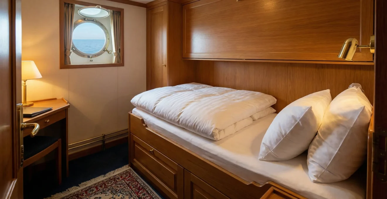 Fährkabine Sardinien Überfahrt Schlafkomfort mit Fenster zum Meer