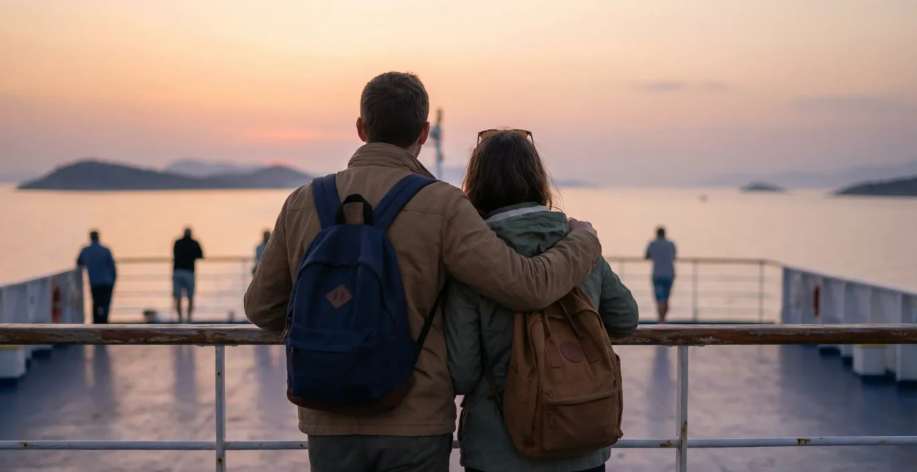 Reisende Fähre Sardinien Meerblick Entspannung auf Deck